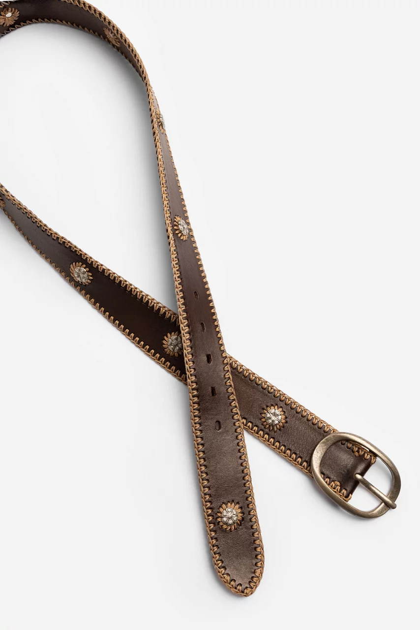 Johnny Was STELLA ITALIAN LEATHER BELT T.moro