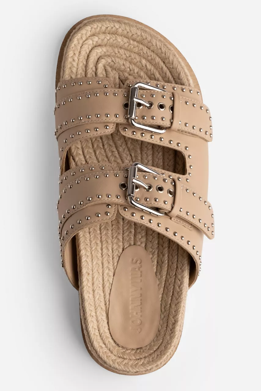 Johnny Was STUDDED EVERYDAY BUCKLE SLIDE Natural