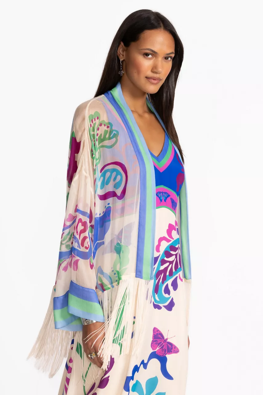 Johnny Was SUNSET FRINGE KIMONO Jonis Dream