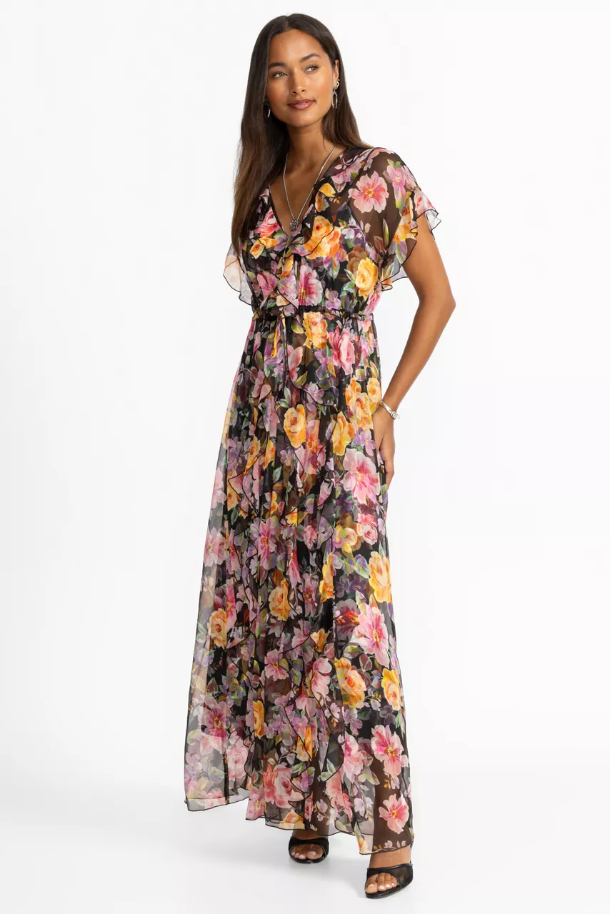 Johnny Was SURI RUFFLE MAXI DRESS Kasumi