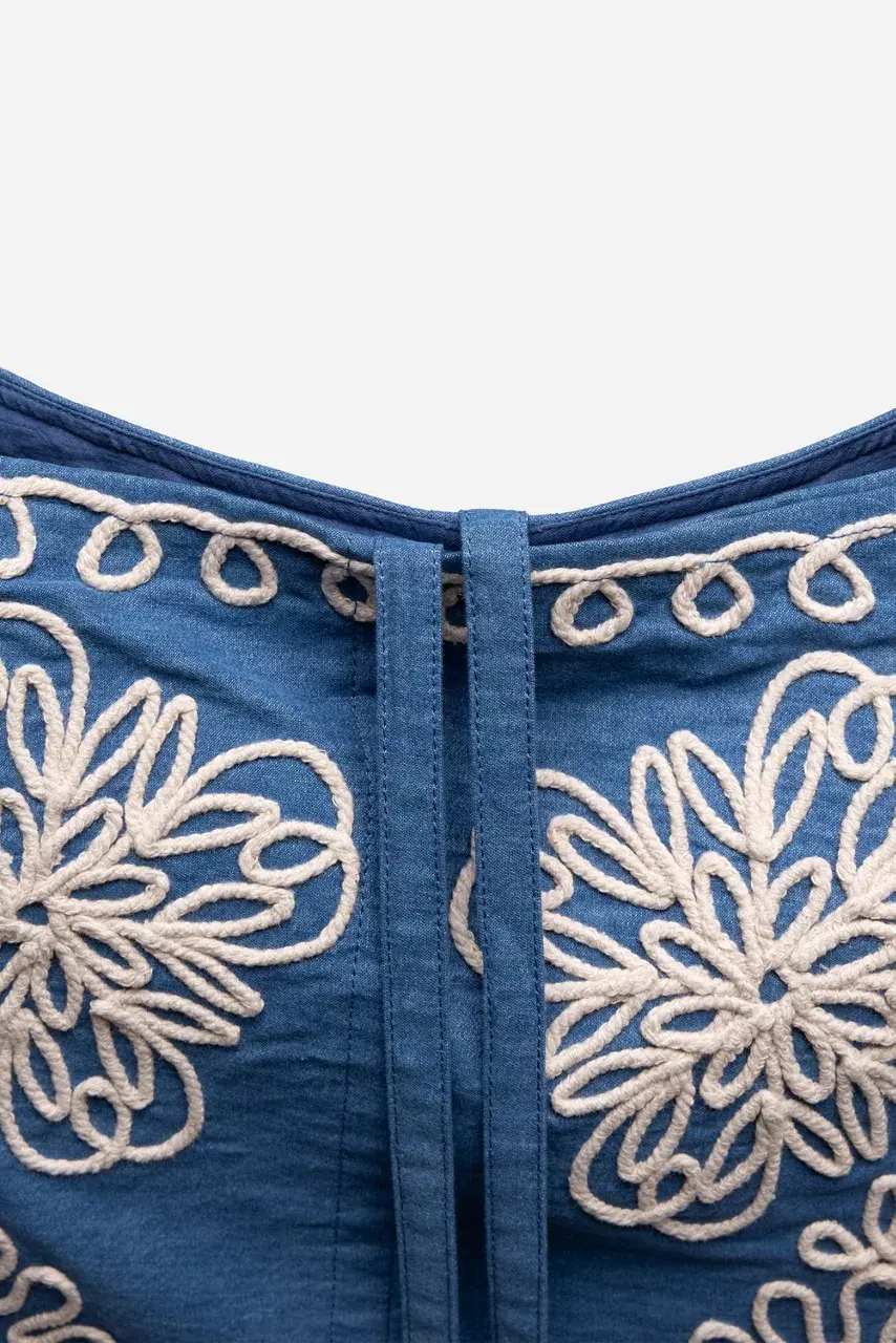 Johnny Was SUTASH BUCKET BAG Denim Indigo