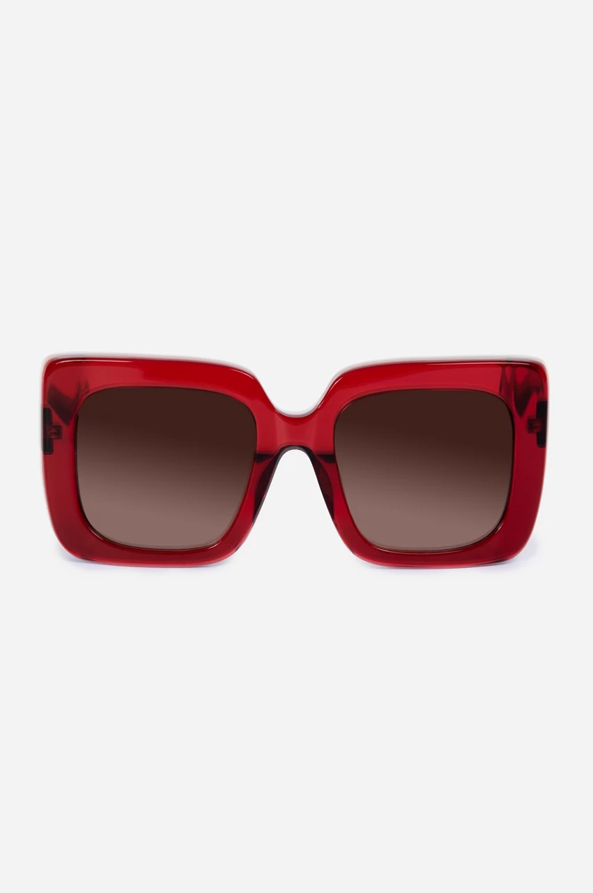 johnny was Sutton Sunglasses Solid Red