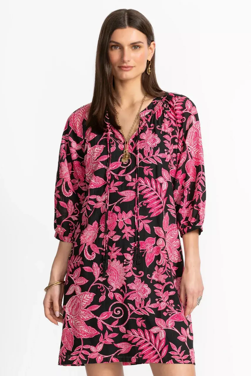 Johnny Was TASSEL DRESS Alycia Black