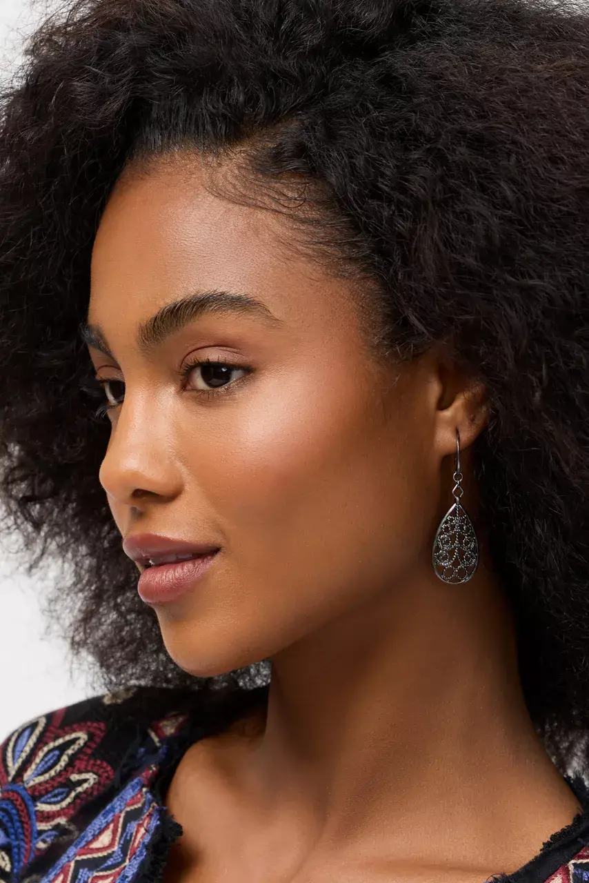 Johnny Was TEARDROP EARRINGS Silver