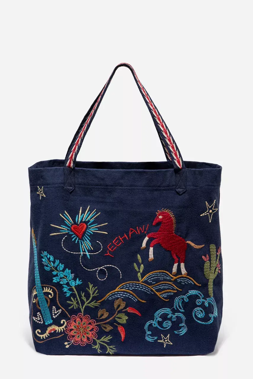 Johnny Was Texas Everyday Tote Navy