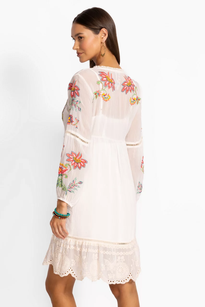 Johnny Was TEYROS DRESS White