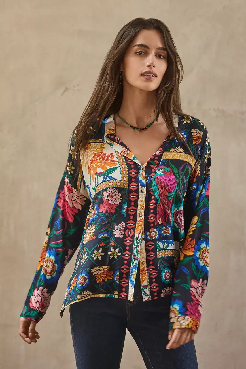 johnny was The Audrey Oversized Blouse Eirene