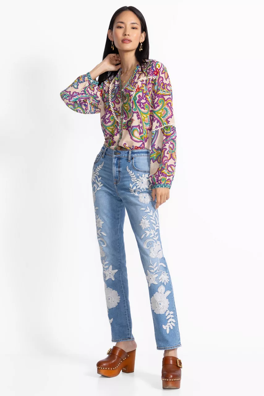 Johnny Was THE BOYFRIEND JEAN Light Wash