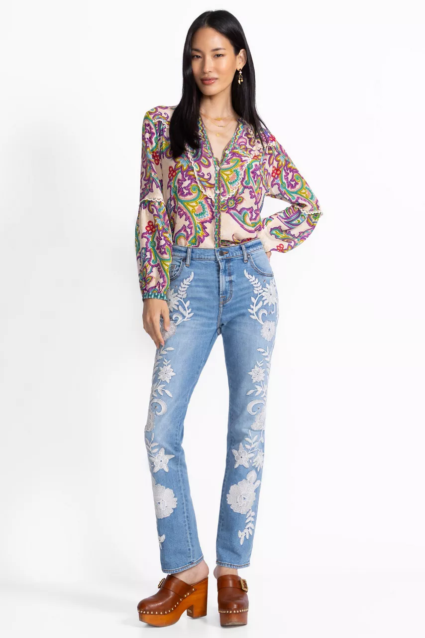 Johnny Was THE BOYFRIEND JEAN Light Wash