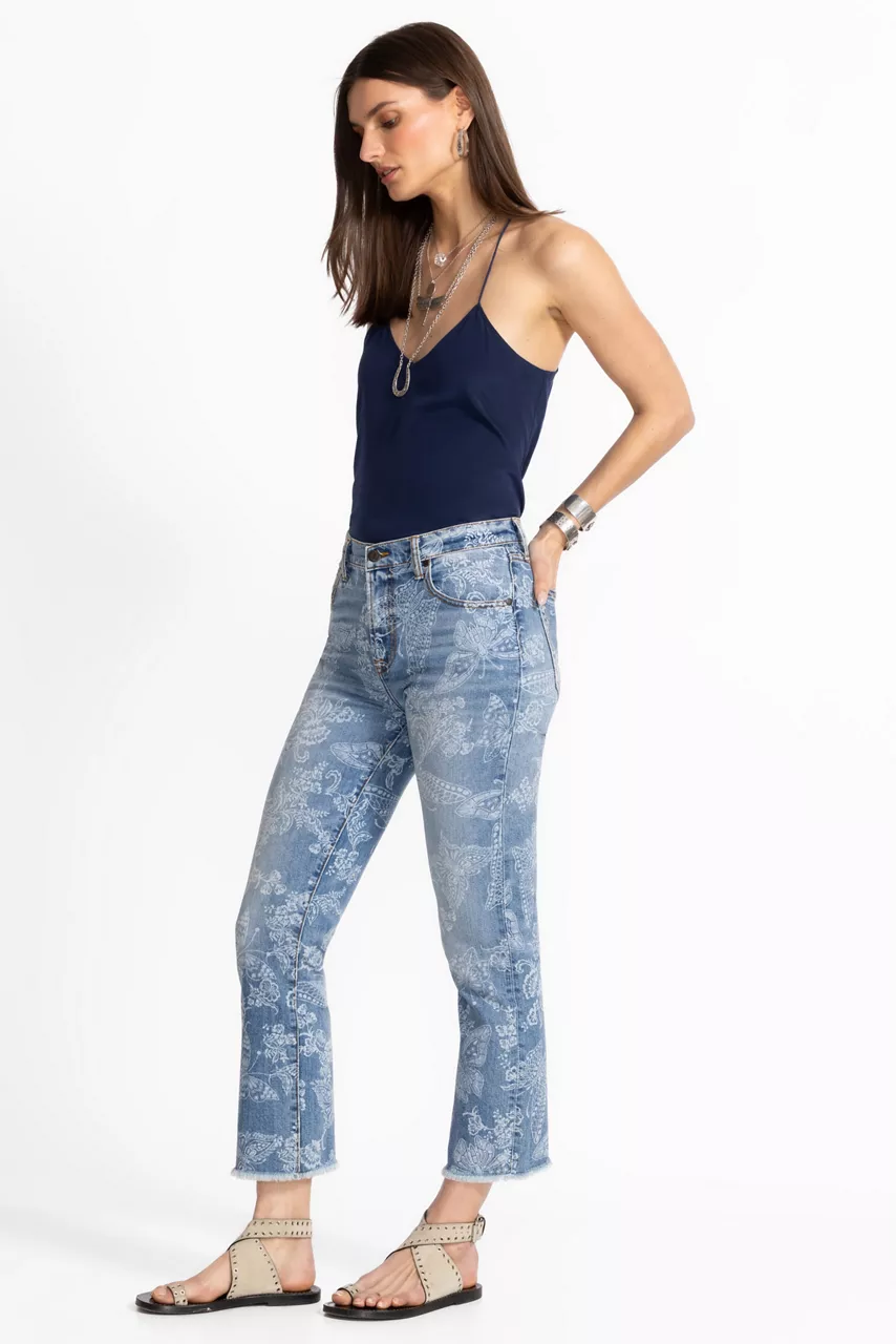 Johnny Was THE CROPPED BABY BOOT JEAN Light Wash