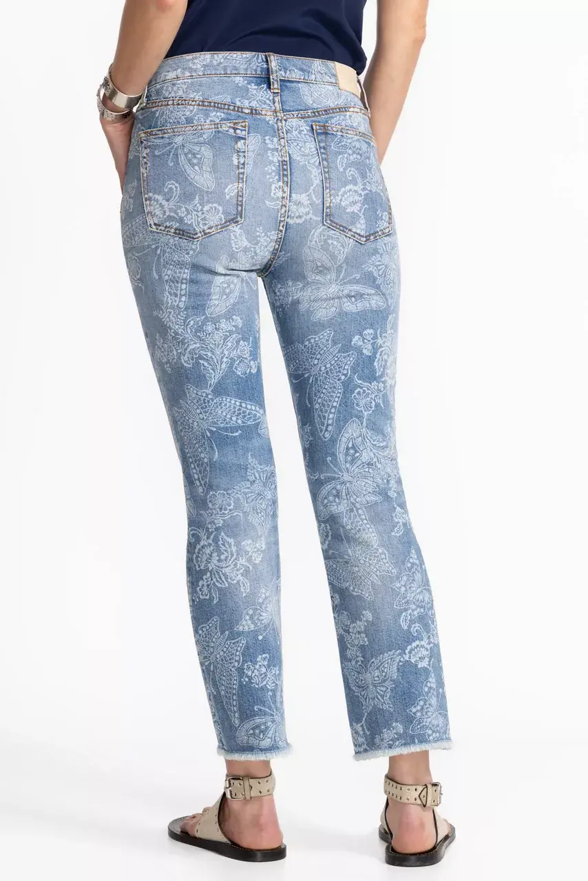 Johnny Was THE CROPPED BABY BOOT JEAN Light Wash