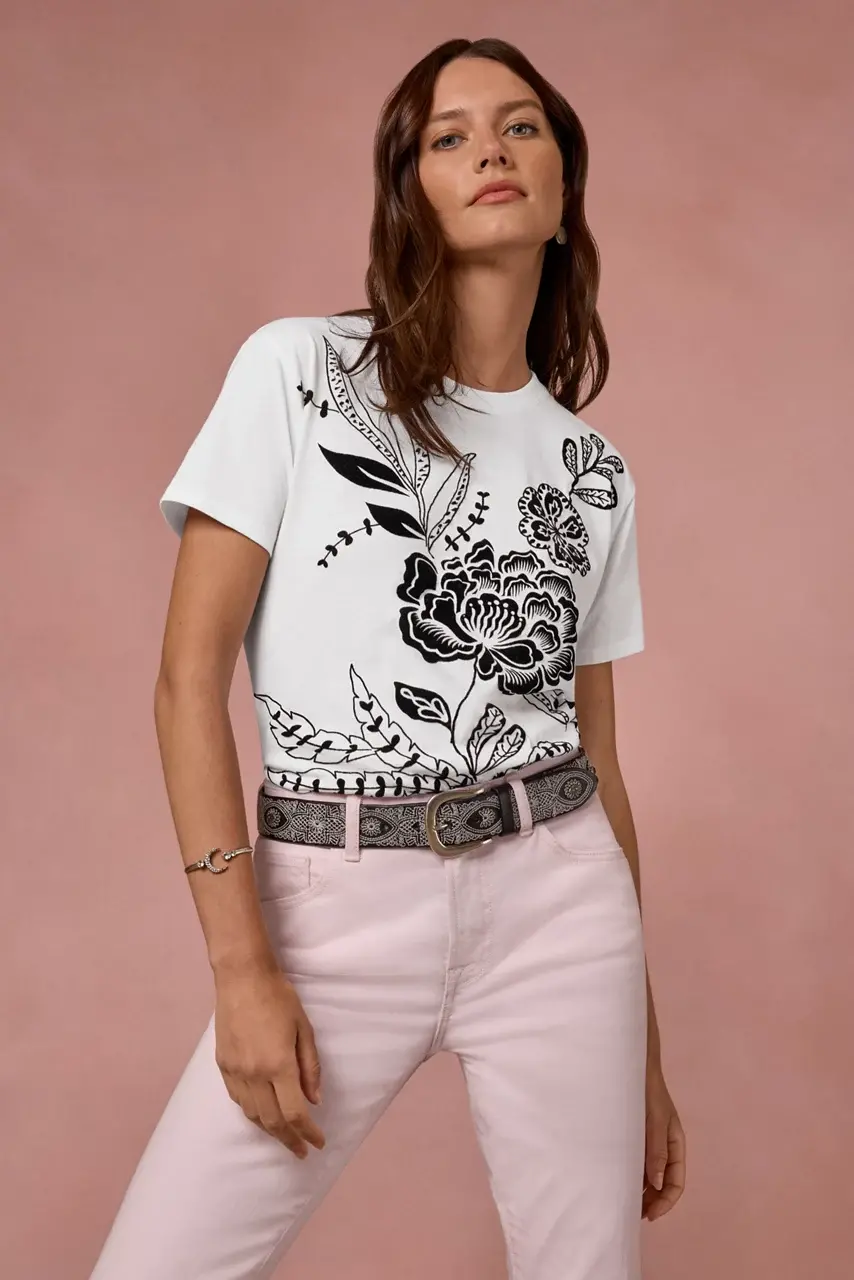 Johnny Was THE CROPPED BABY BOOT JEAN Taffy