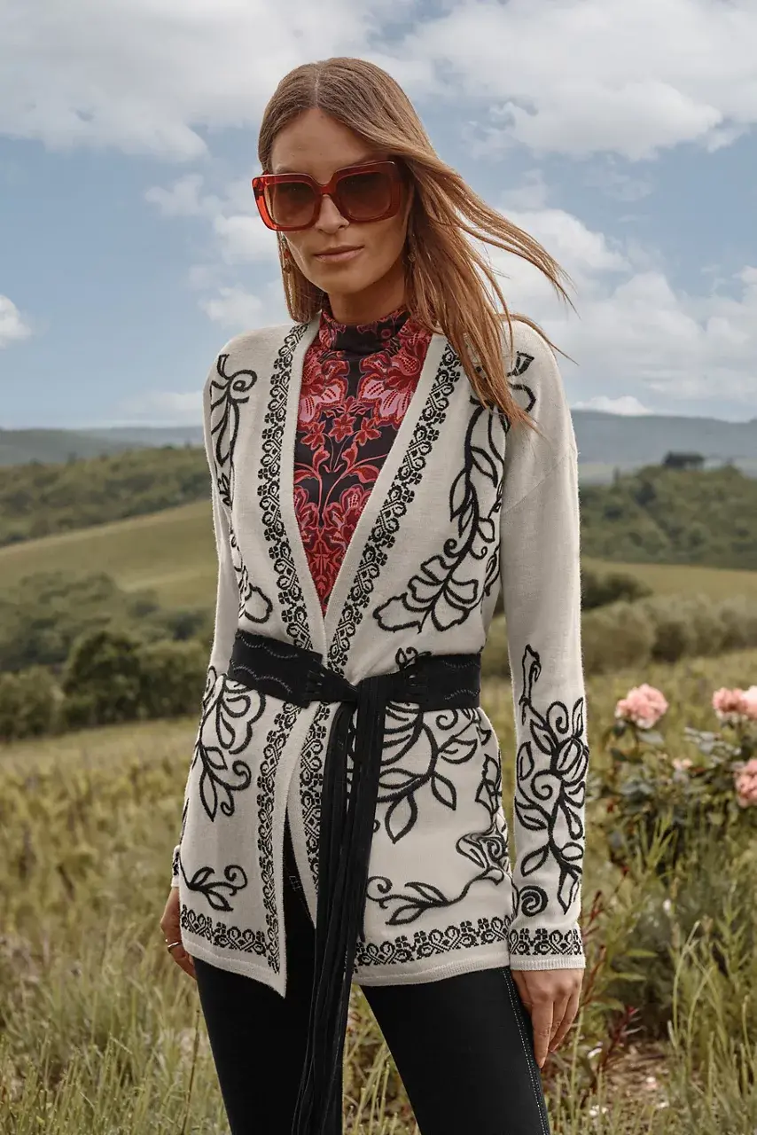 johnny was THE DRAPE CARDIGAN Off White