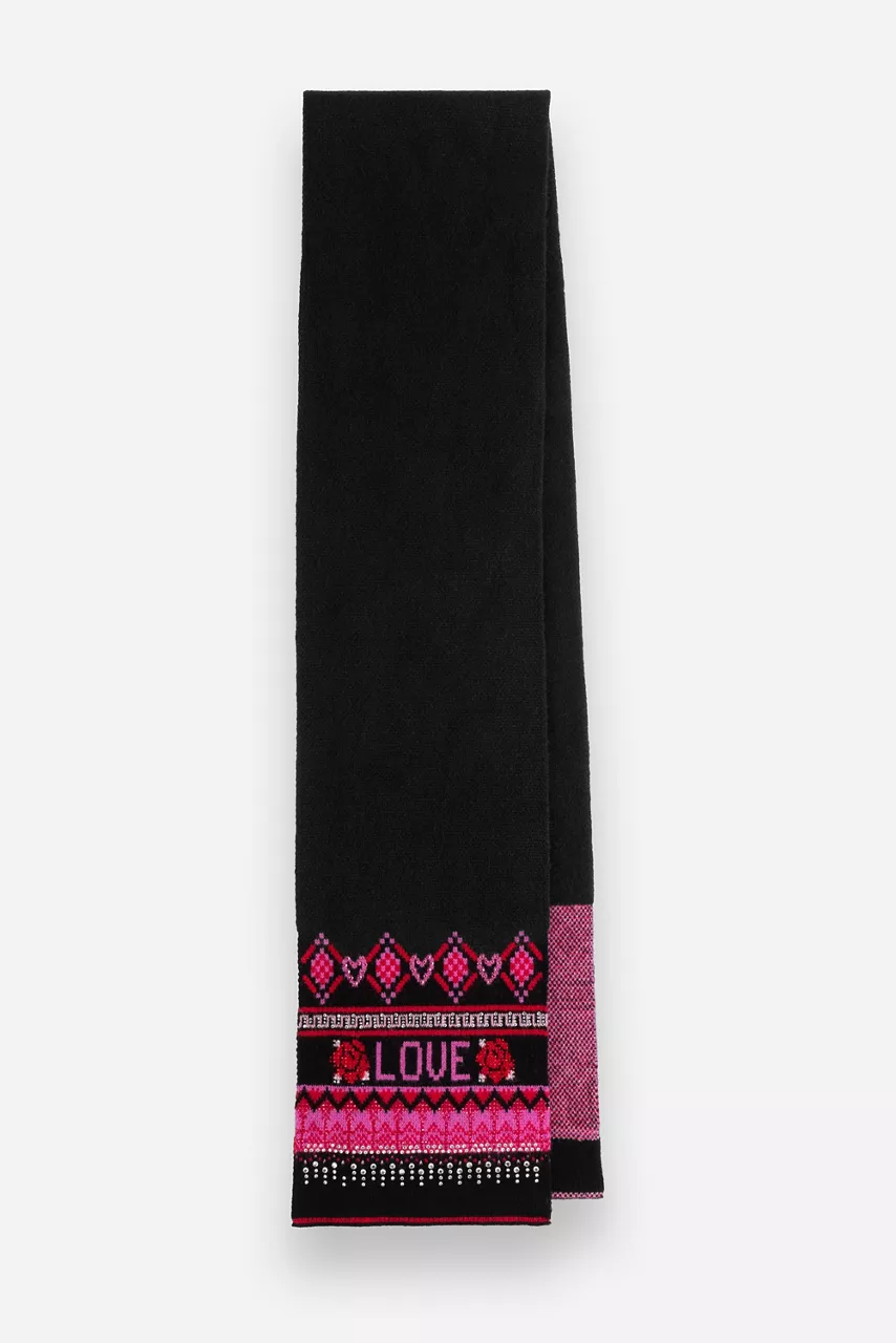 johnny was THE FAIRISLE SCARF Black