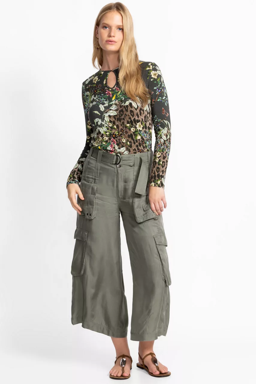 Johnny Was THE JANIE FAVORITE KEYHOLE TOP Ash Bird