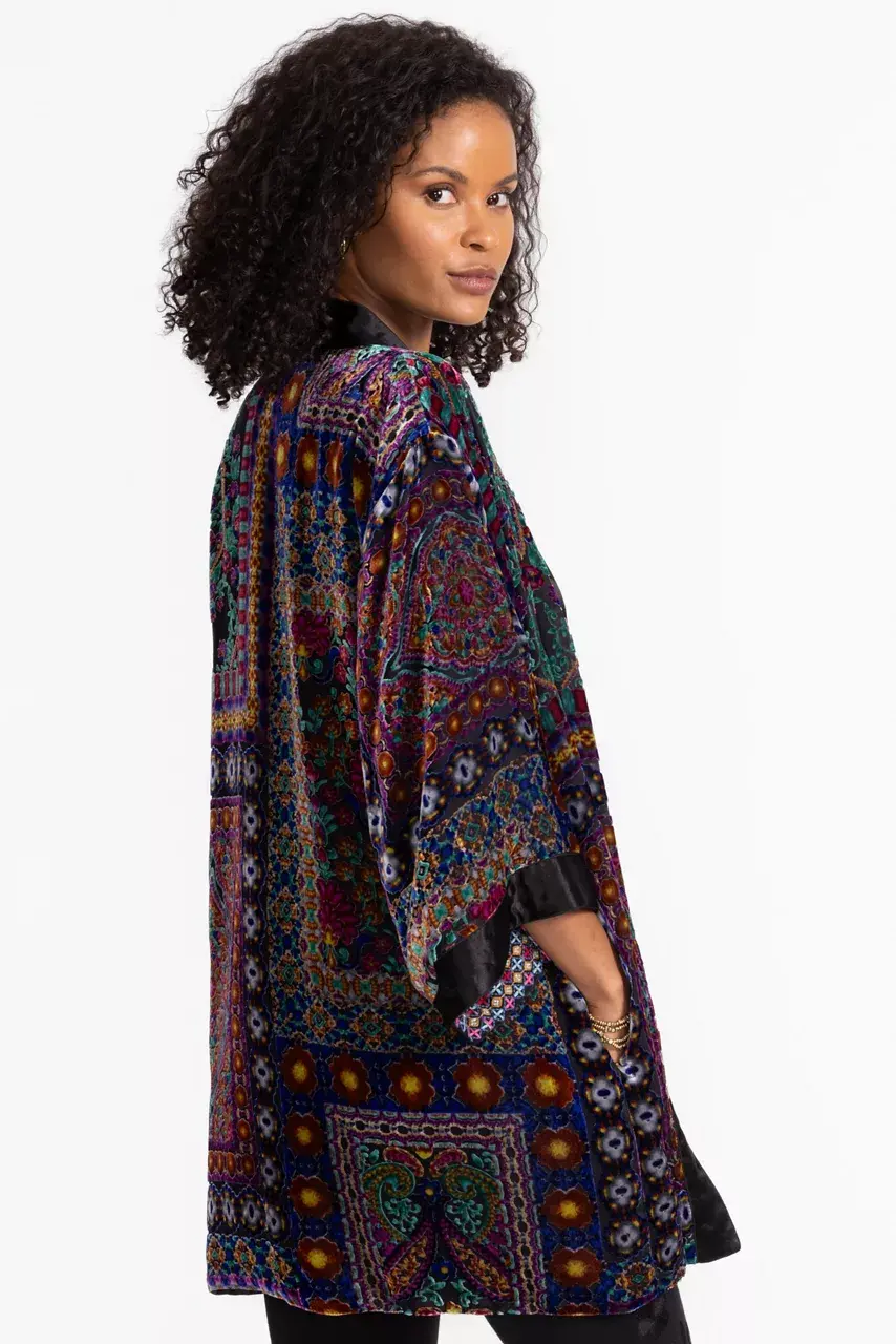 Johnny Was THE MAGGI SHORT KIMONO Black