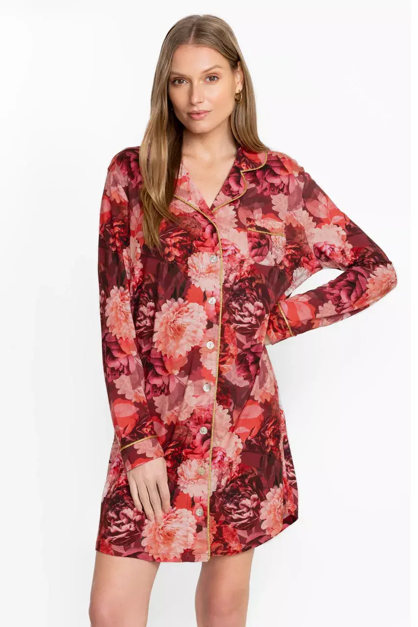 Johnny Was The Neena Long Sleeve Shirt Rosas