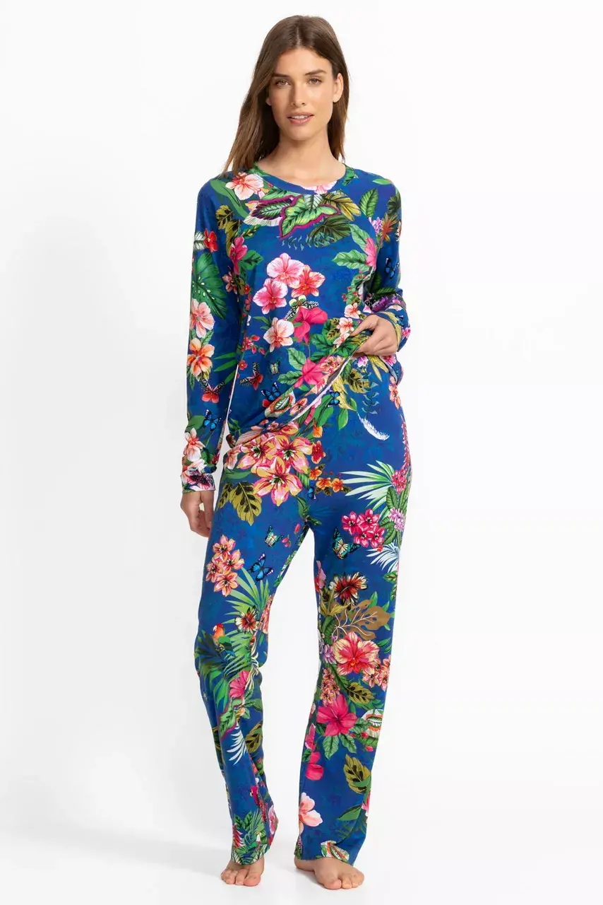 Johnny Was THE RAGLAN PJ SET Amorina Blue