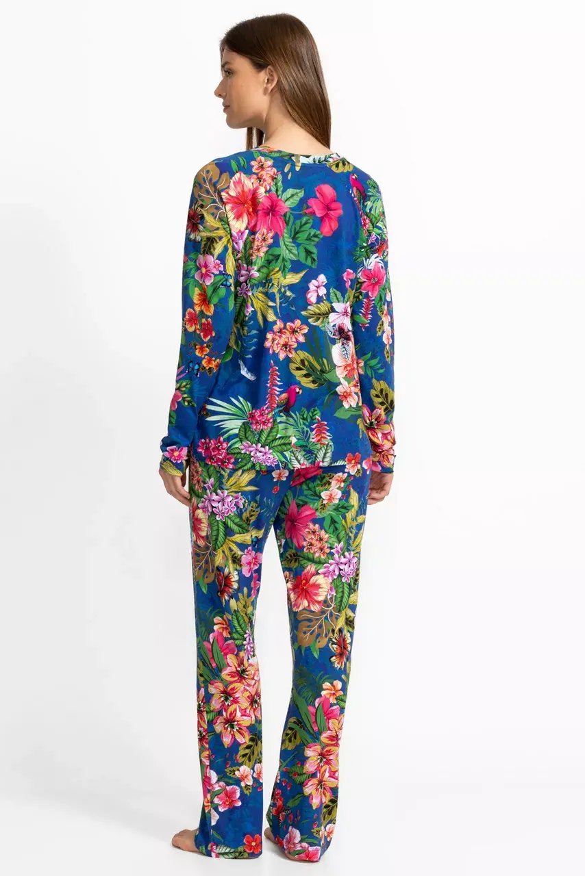 Johnny Was THE RAGLAN PJ SET Amorina Blue