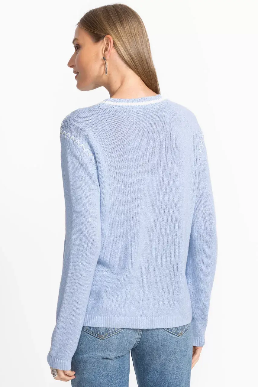 Johnny Was THE WHIPSTITCH PULOVER Clear Sky