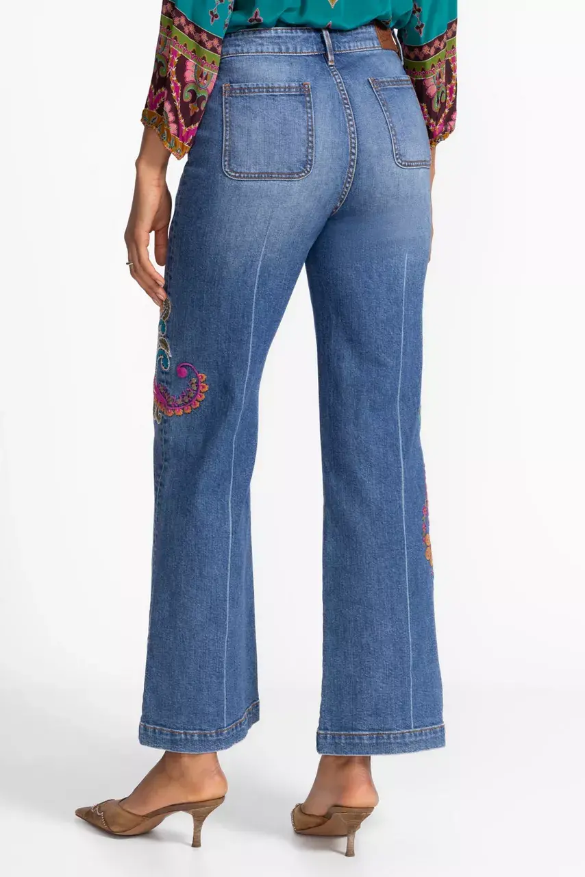 Johnny Was THE WIDE LEG JEAN Medium Wash