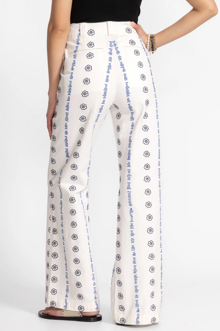 Johnny Was THE WIDE LEG TROUSER White