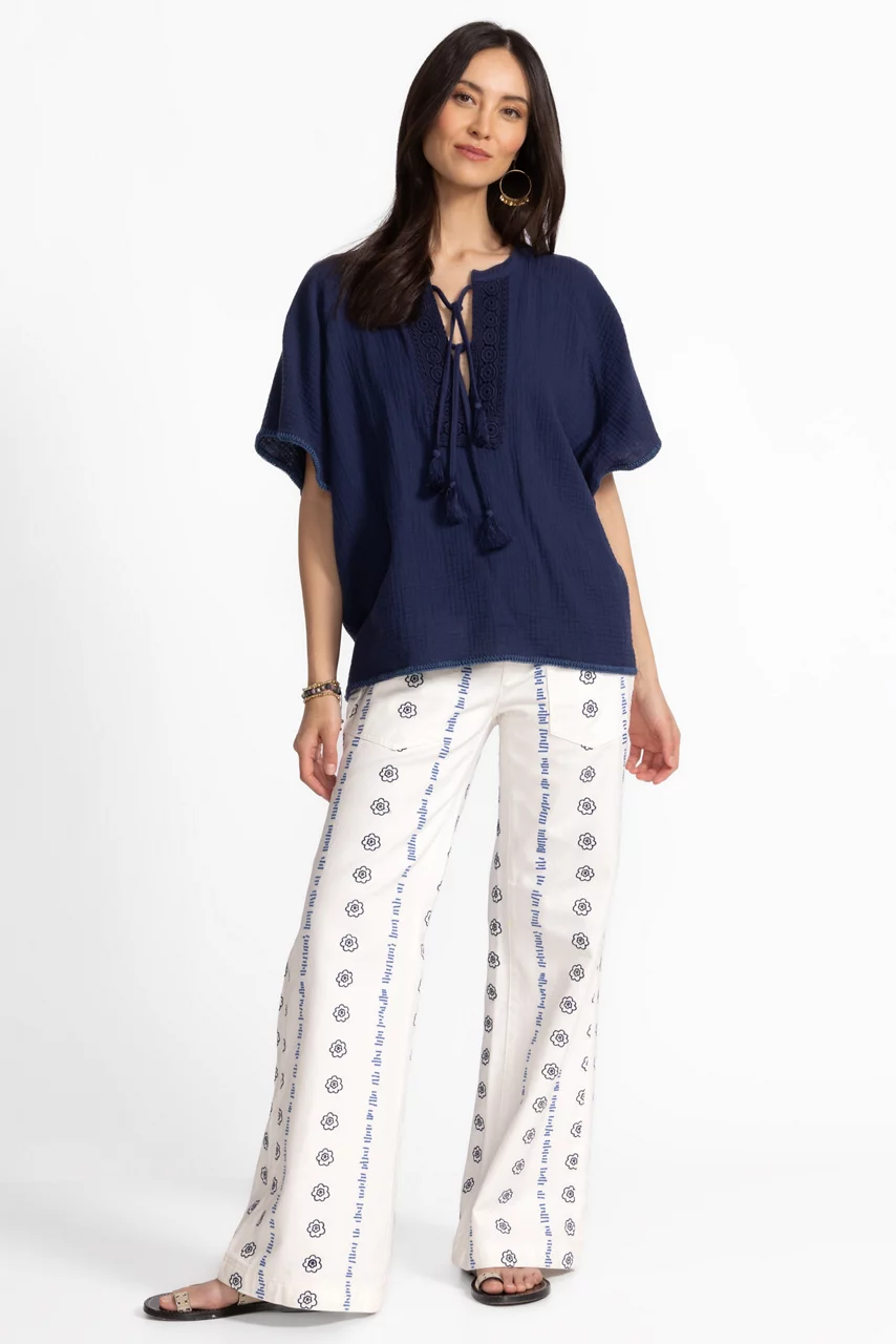 johnny was THE WIDE LEG TROUSER White