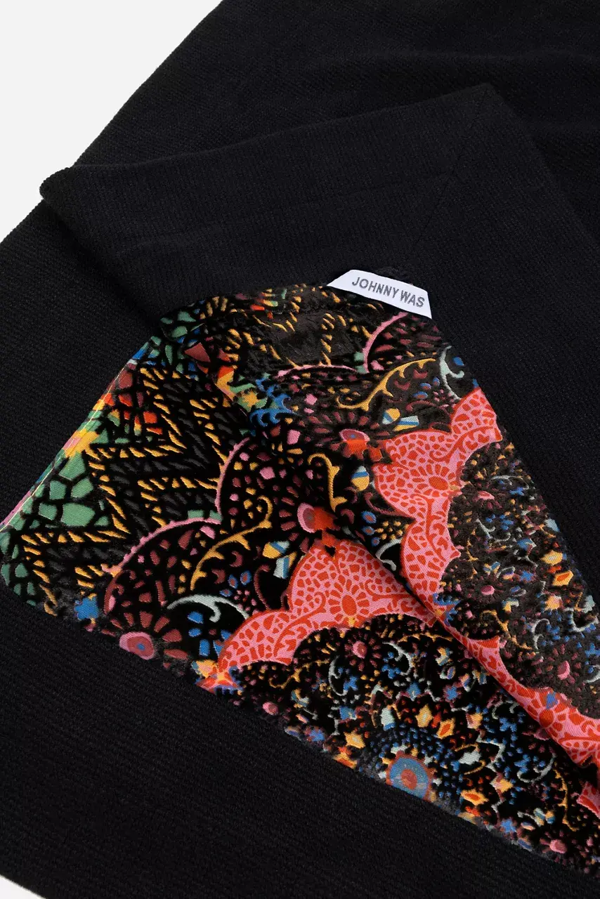 Johnny Was THROW BLANKET Black