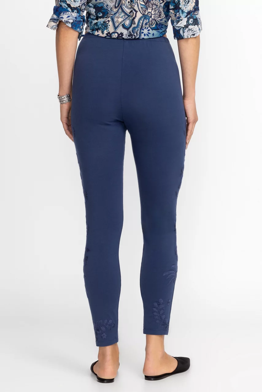 Johnny Was TONAL LEGGING Navy