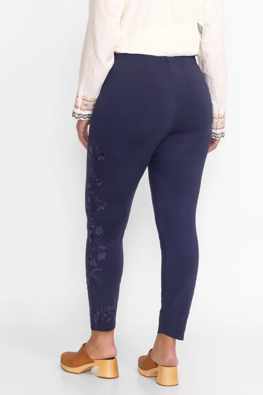 Johnny Was TONAL LEGGING Navy