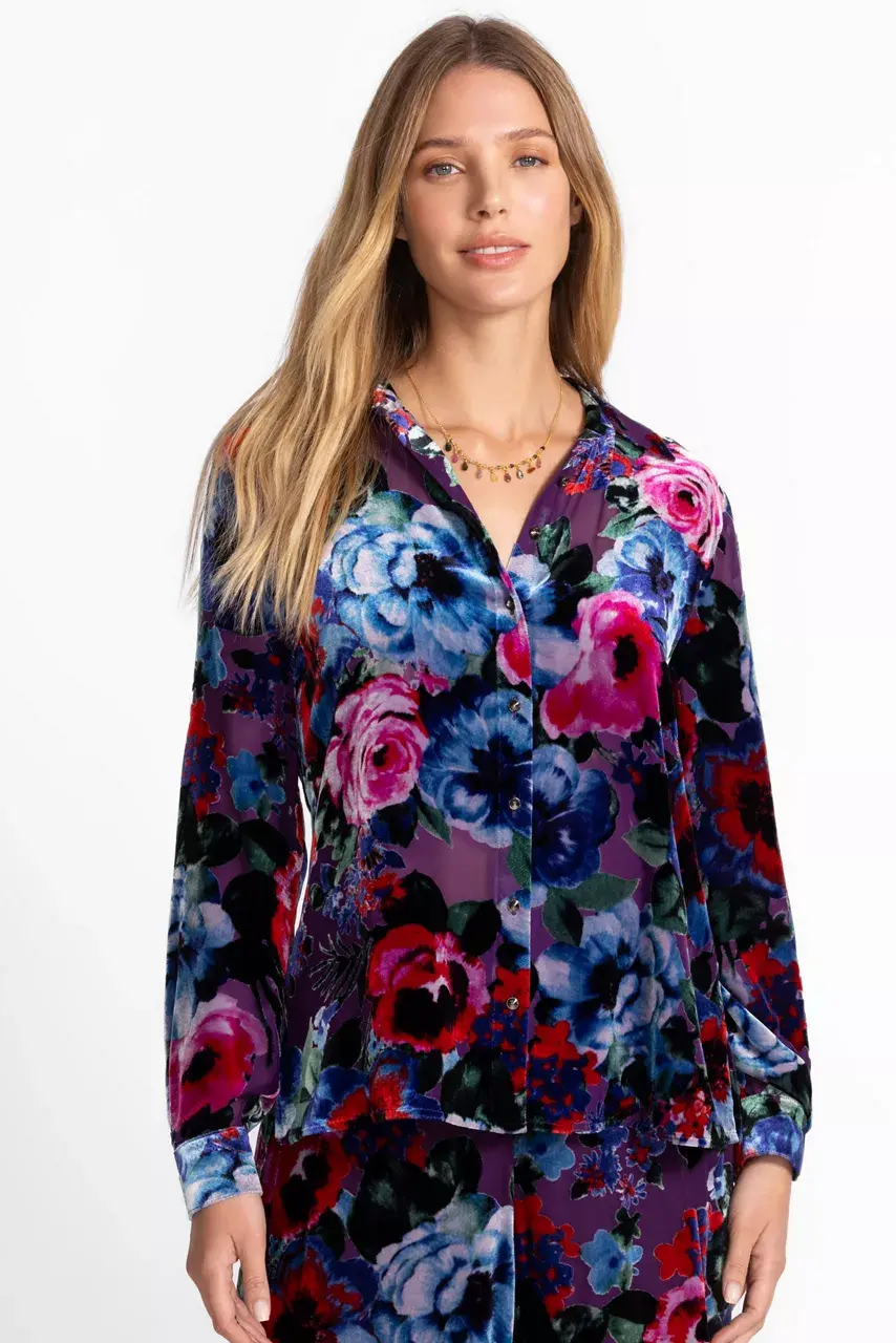 Johnny Was VELMA BUTTON DOWN SHIRT Phantasma