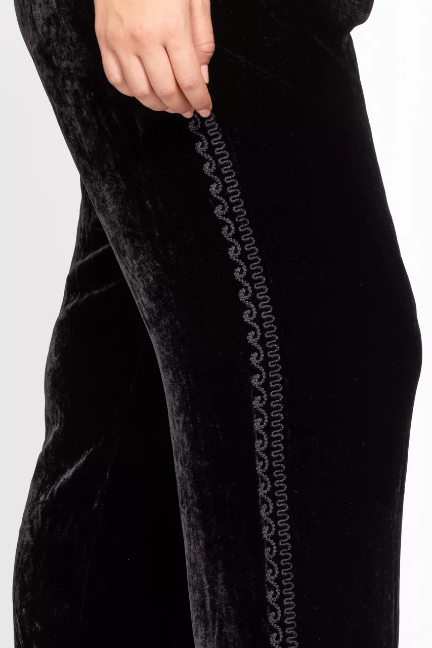 Johnny Was VELVET JOGGER Black