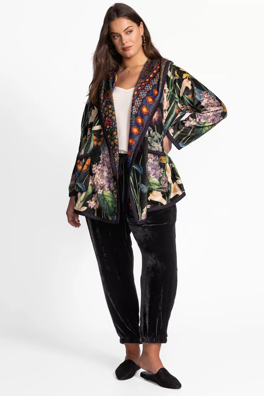 johnny was VELVET JOGGER Black