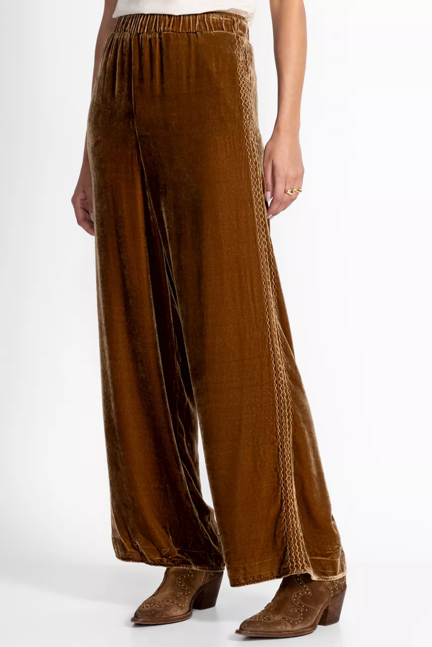 Johnny Was VELVET PANT Antique Gold