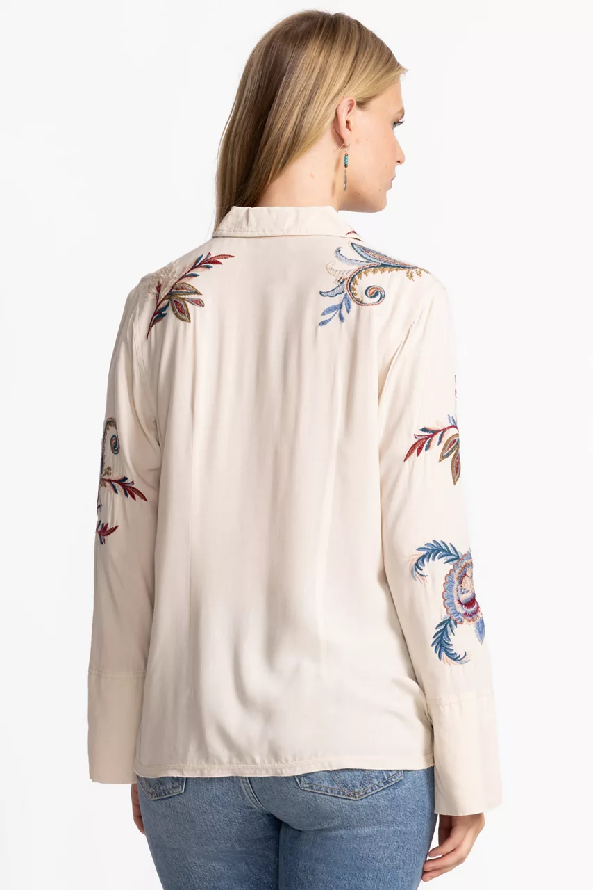 Johnny Was VINTAGE BUTTON DOWN SHIRT Shell