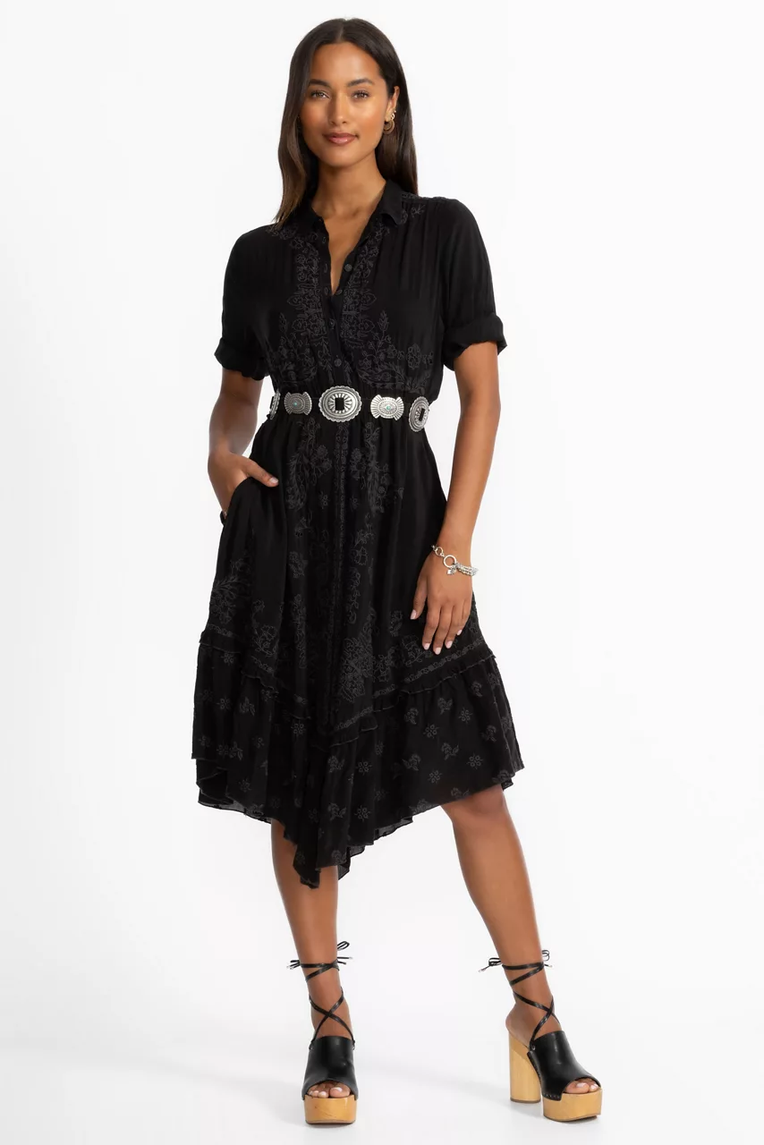 Johnny Was VIPIANA DRESS Black