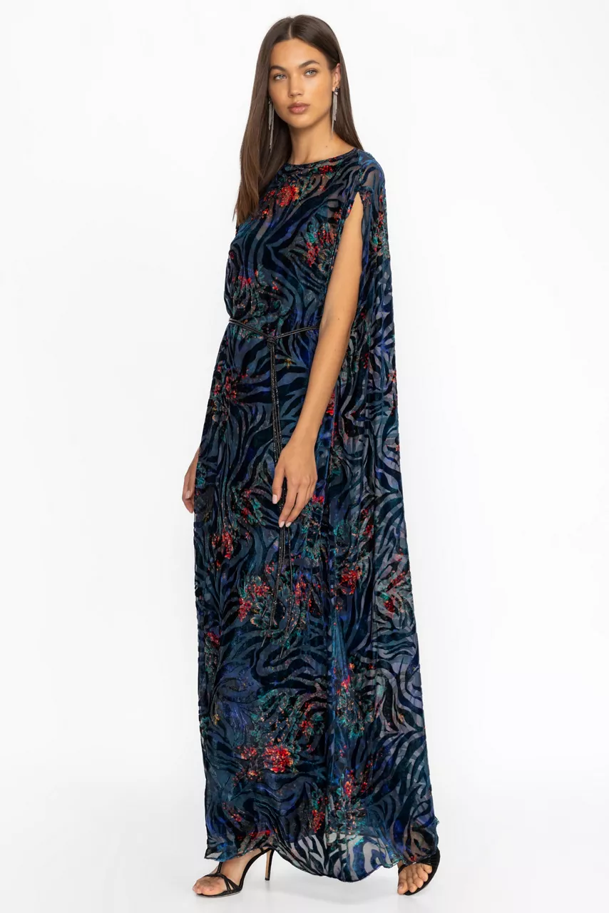 Johnny Was VIVA BURNOUT DRESS Biscay Bouquet