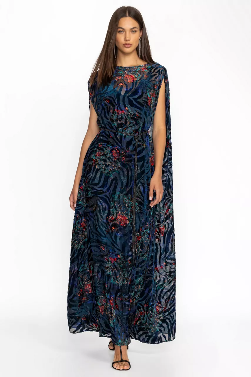 Johnny Was VIVA BURNOUT DRESS Biscay Bouquet