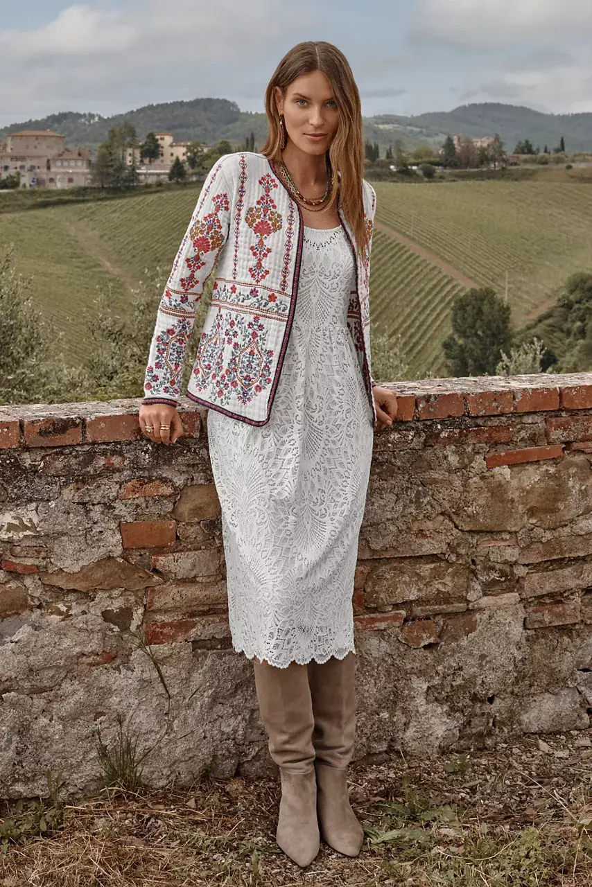 johnny was WENDY EMBROIDERED JACKET Natural