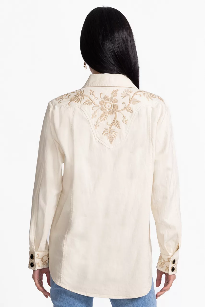 Johnny Was WESTERN SEAMED JACKET Artic Wolf