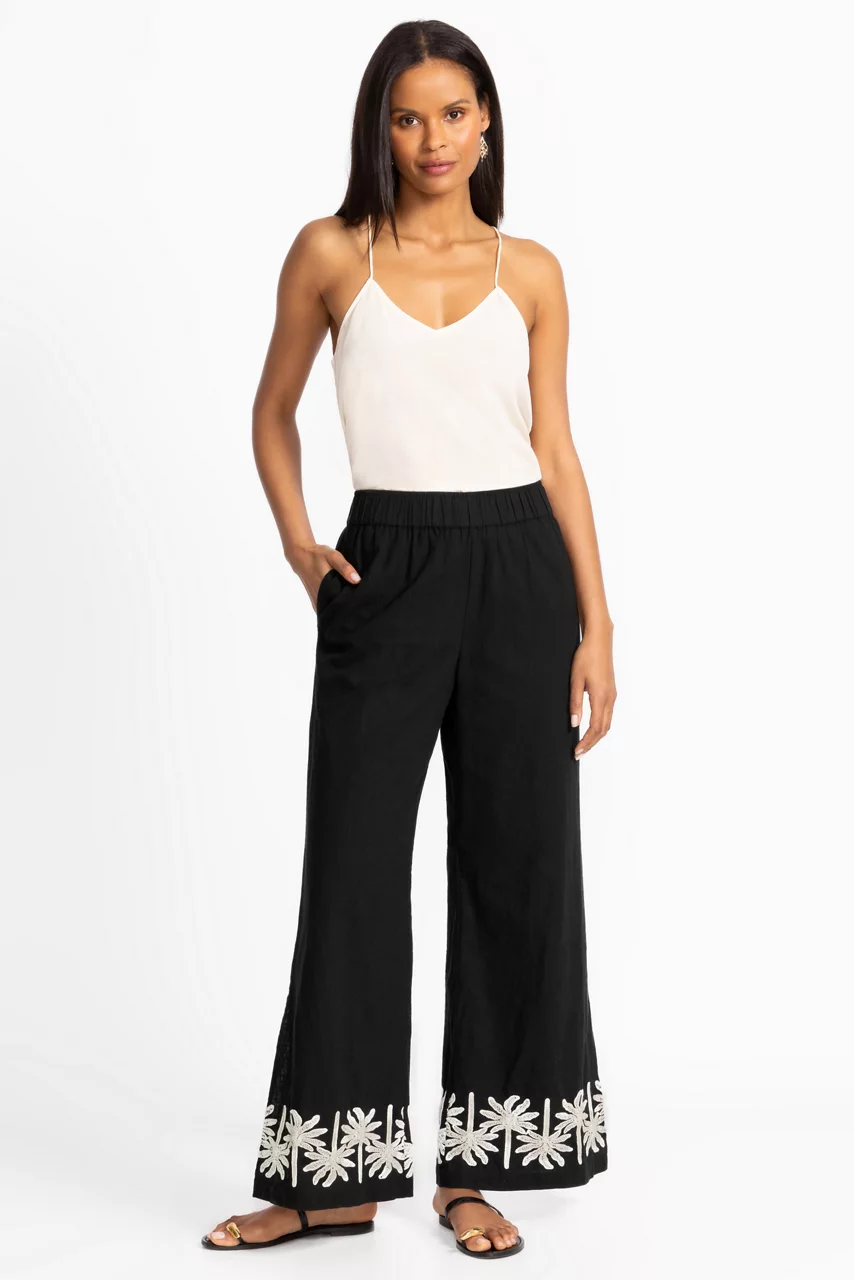 Johnny Was WIDE LEG PANT Black