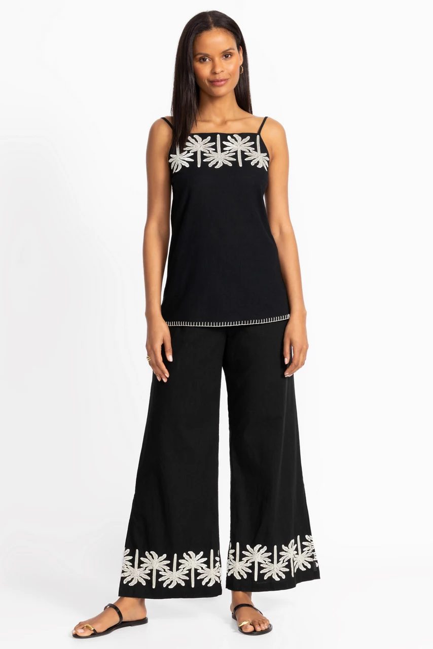 johnny was WIDE LEG PANT Black