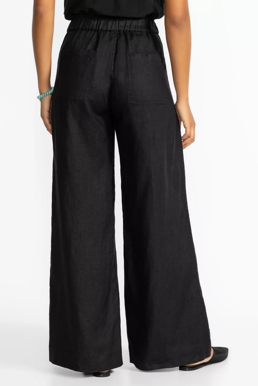Johnny Was WIDE LEG PLEAT PANT Black