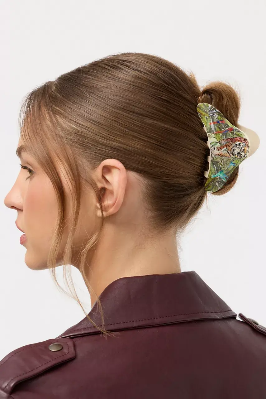 Johnny Was WILD LIFE HAIRCLIP Cream