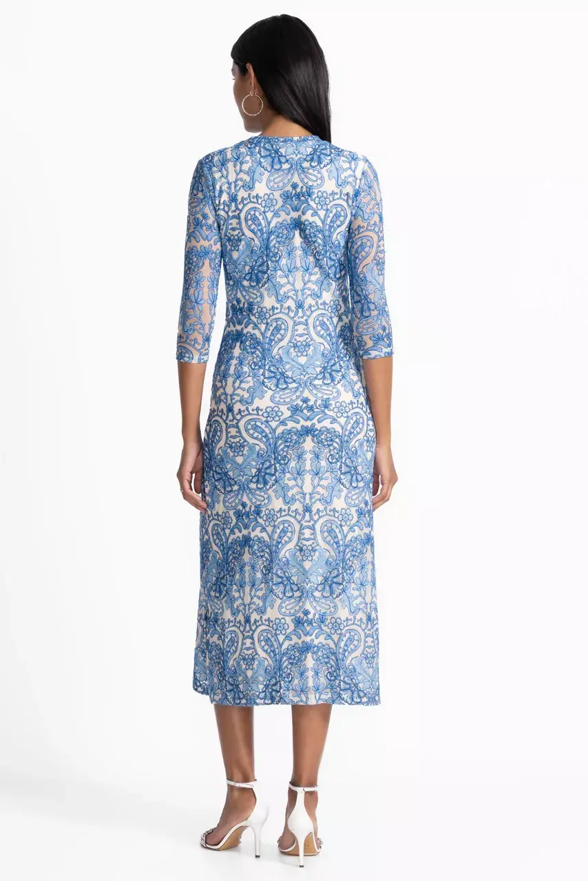 Johnny Was WYNIFRED MESH MIDI DRESS