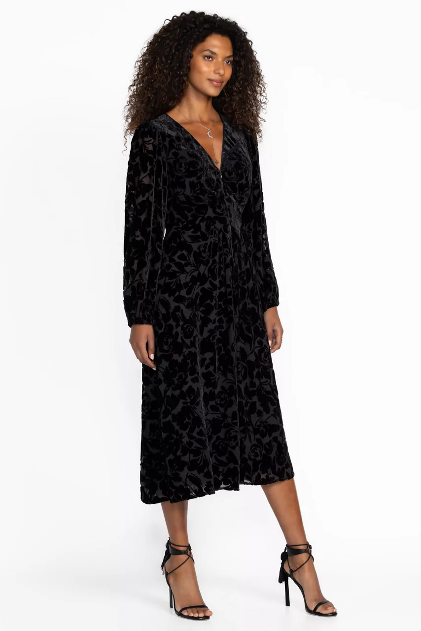 Johnny Was WYNNTER MIDI DRESS Black