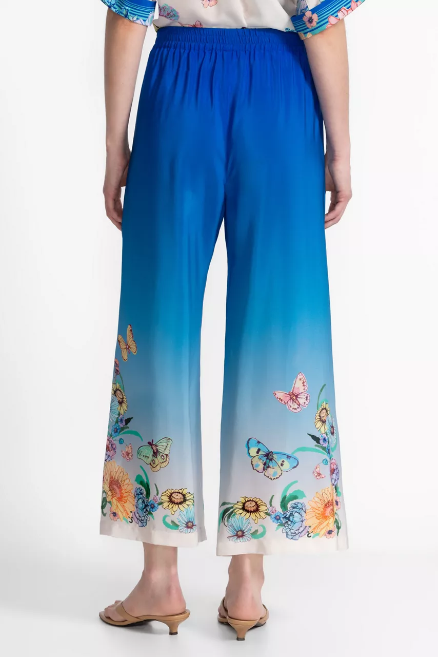 Johnny Was YASMIN CROPPED EASY PANT Sage Ecru