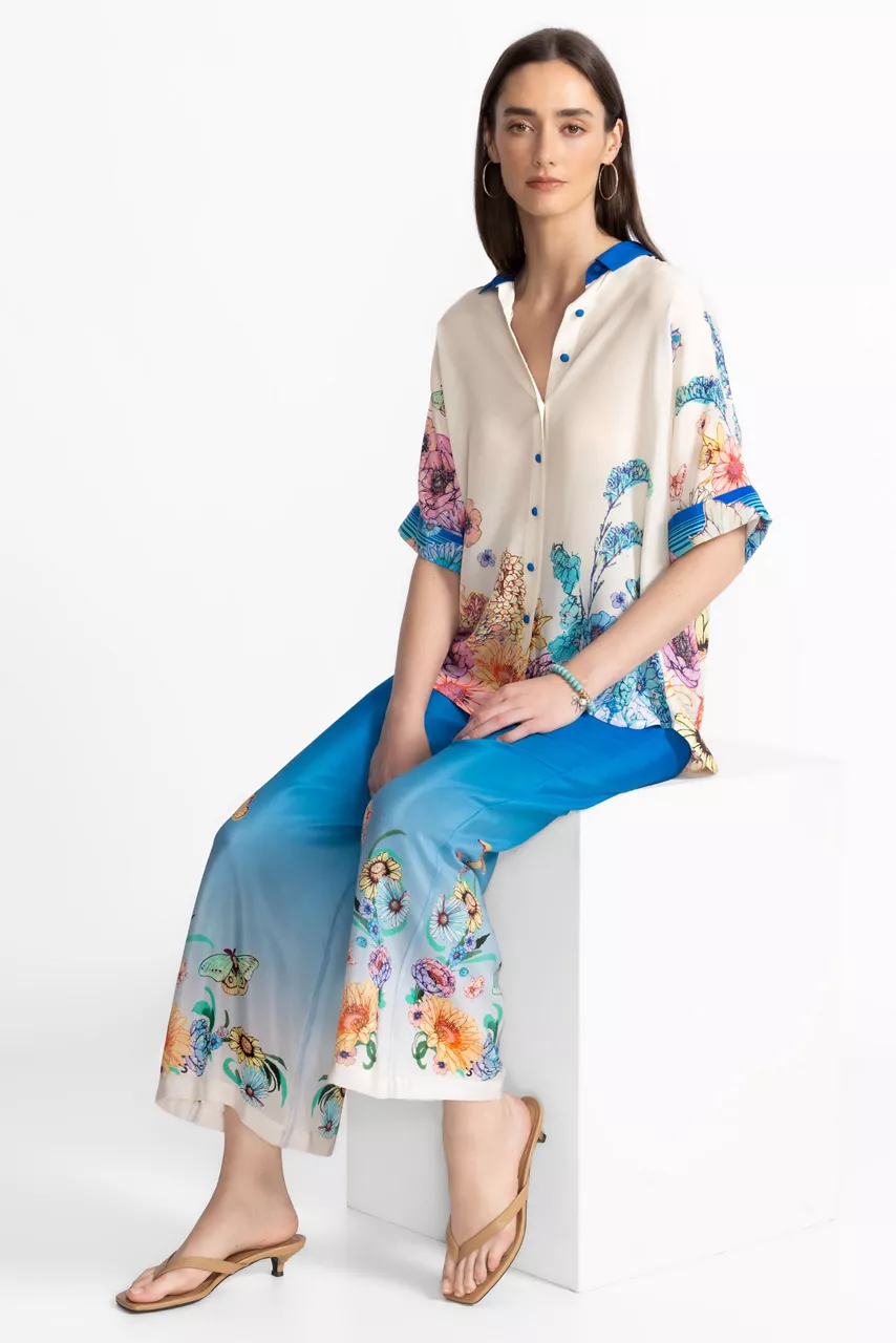 johnny was YASMIN CROPPED EASY PANT Sage Ecru