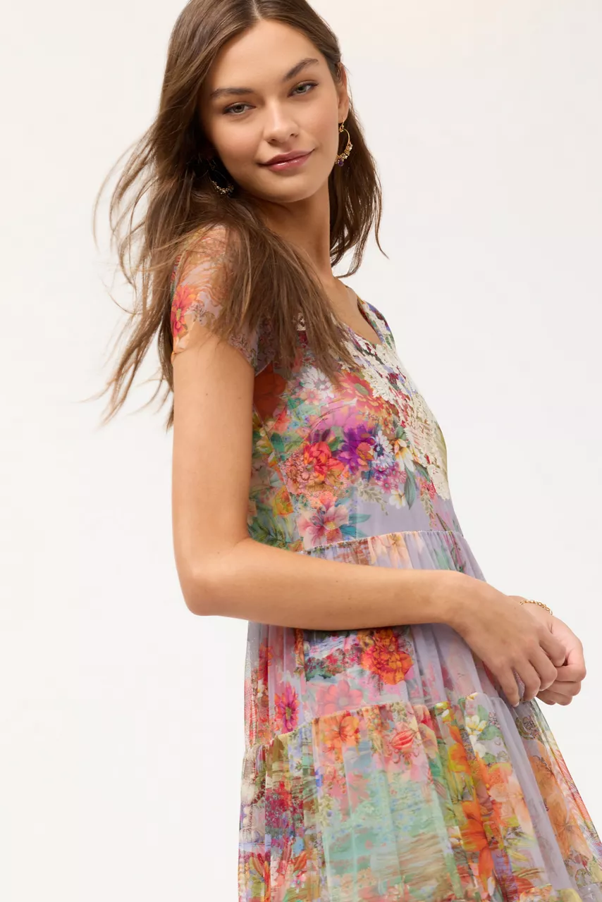 Johnny Was YASMINE MESH DRESS Asteria