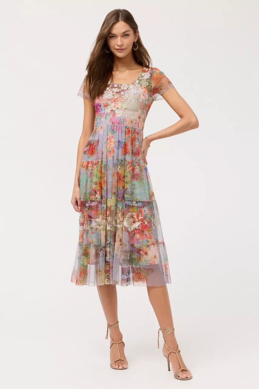 johnny was YASMINE MESH DRESS Asteria